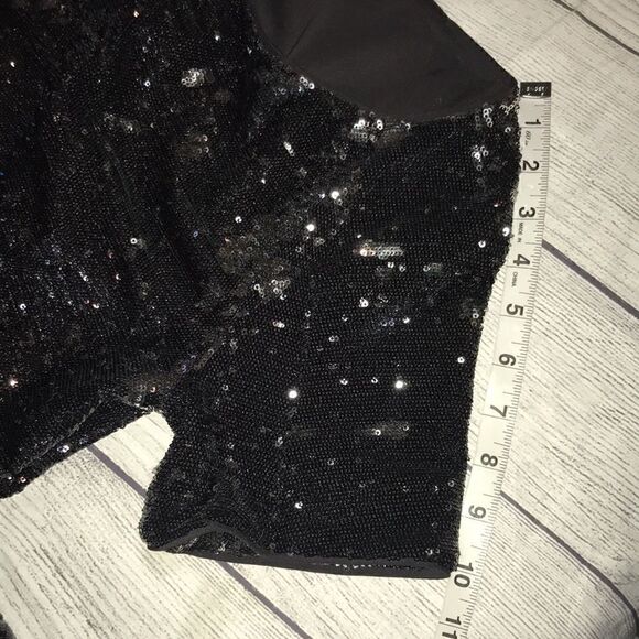 Rachel Zoe Sequin Blouson Mini Dress Flip Sequins - Picture 8 of 9